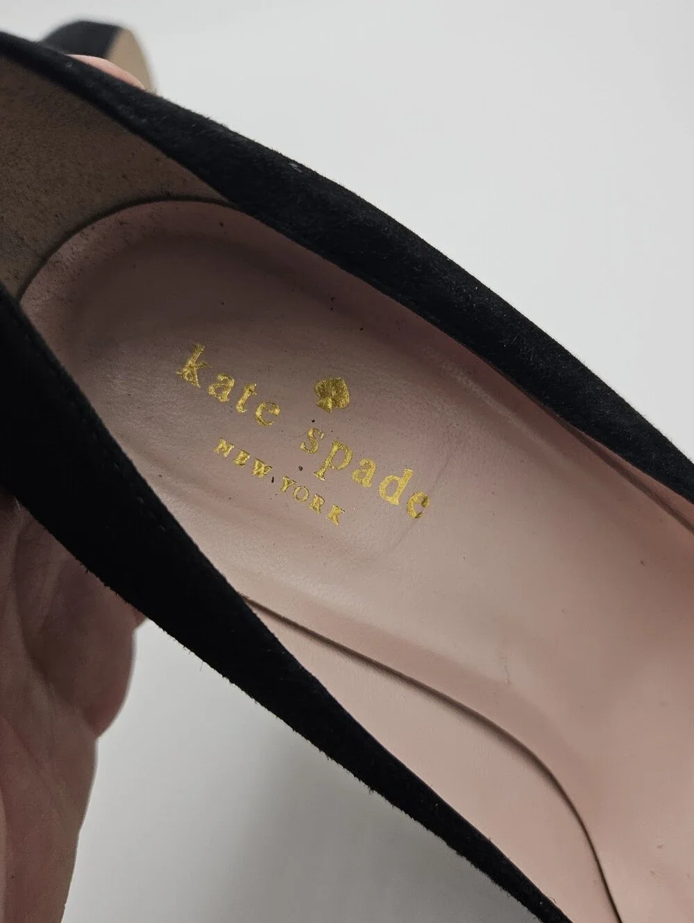 kate spade black suede